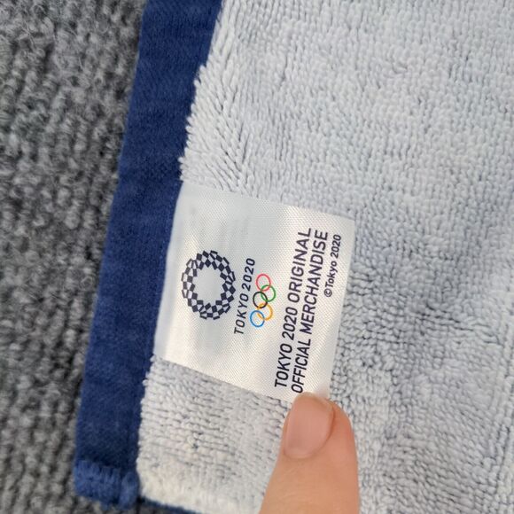 Tokyo 2020 Official Olympics Towel Blue White 12.5x33 Anime Mascot Logo - Picture 6 of 6